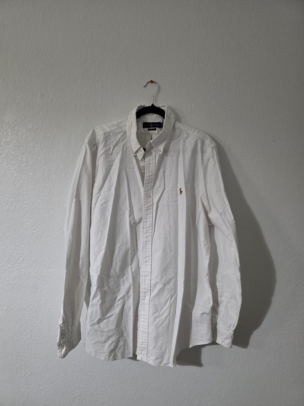 Ralph Lauren White Long-Sleeve Button-Down Shirt